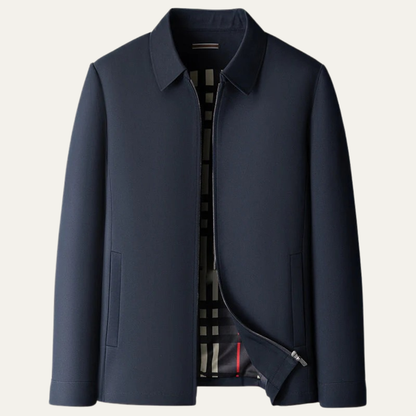 VogeLuxe | Men’s Minimalist Zip Front Bomber Jacket