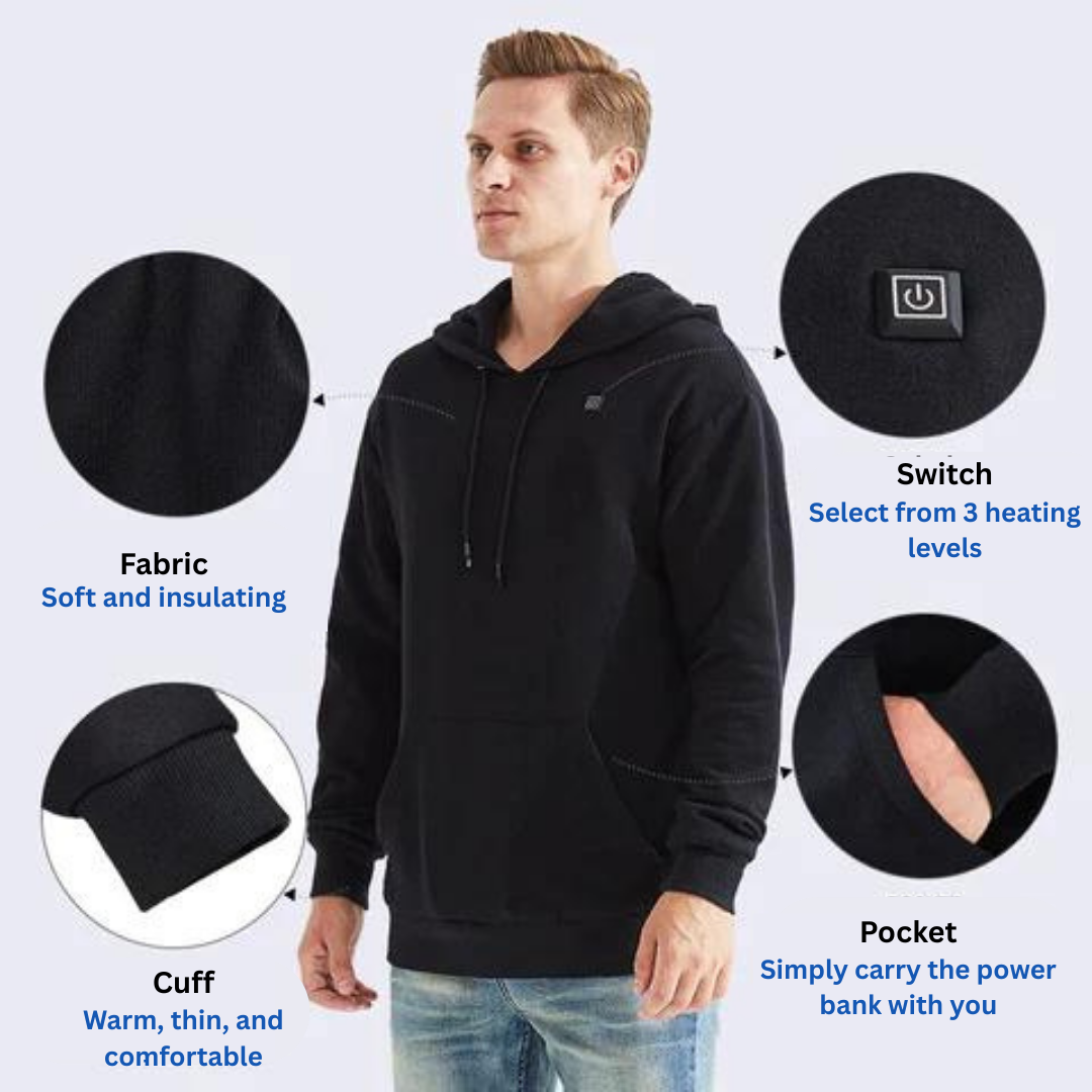 VogeLuxe | Unisex Heated Hoodie with Warming Panels