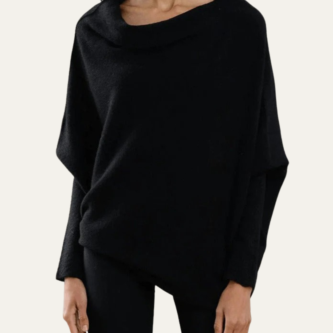 VogeLuxe | Women’s Off-Shoulder Relaxed Knit Sweater