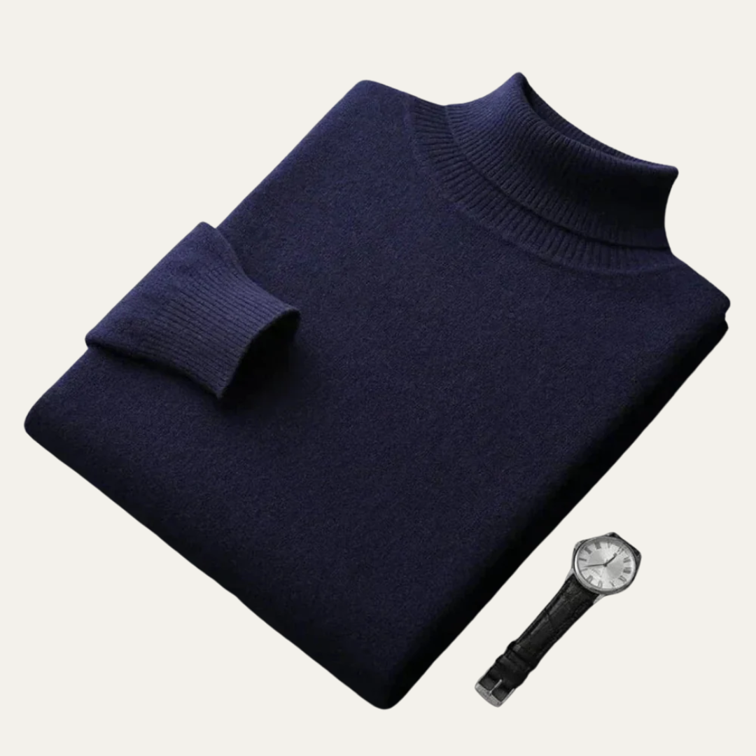 VogeLuxe | Men’s Fine Gauge Fitted Turtleneck Sweater
