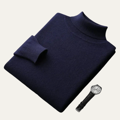 VogeLuxe | Men’s Fine Gauge Fitted Turtleneck Sweater