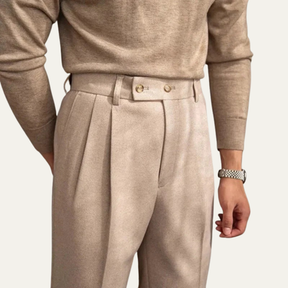 VogeLuxe | Men’s Cropped Pleated Dress Pants