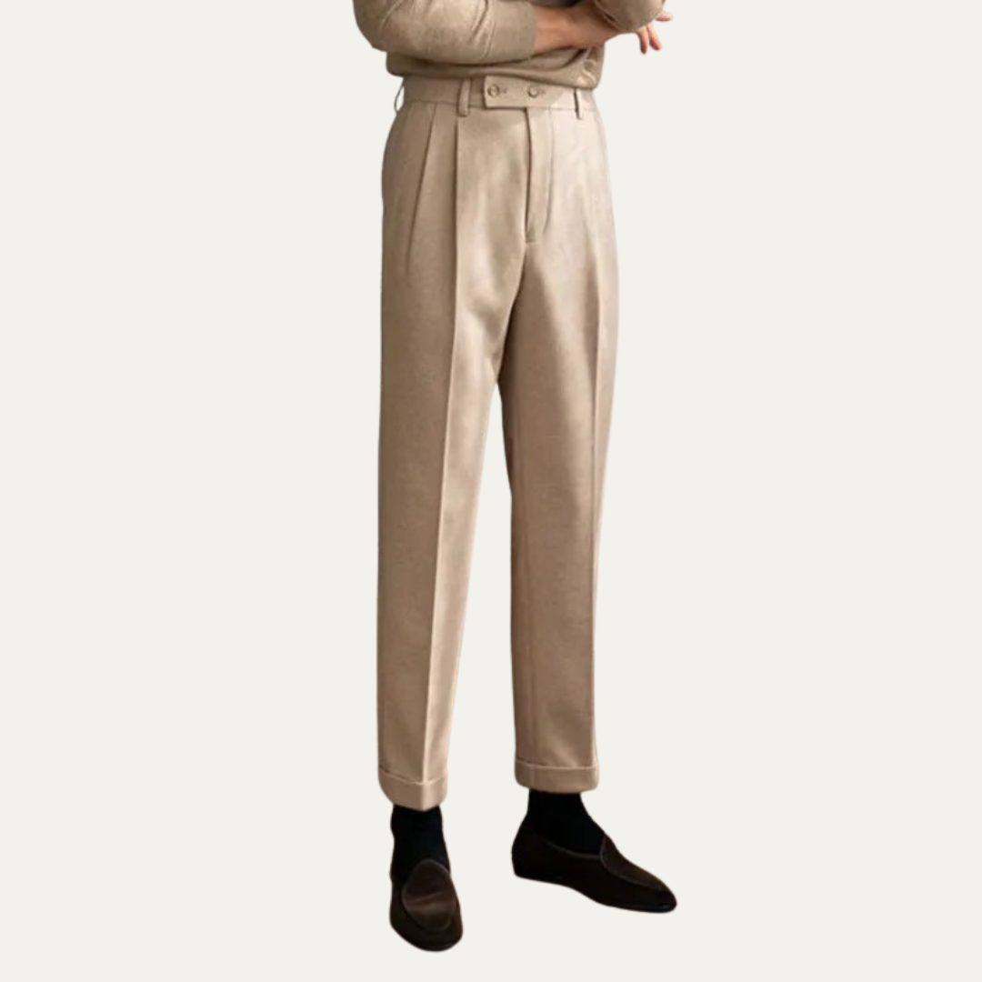 VogeLuxe | Men’s Cropped Pleated Dress Pants