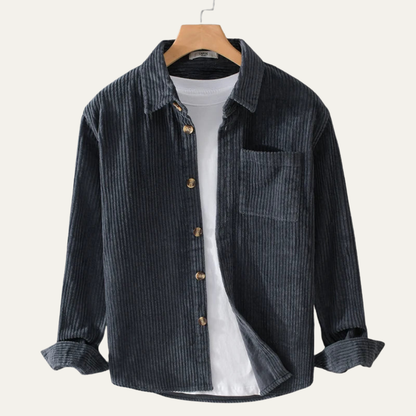 VogeLuxe | Men’s Wide Wale Corduroy Button Up Overshirt