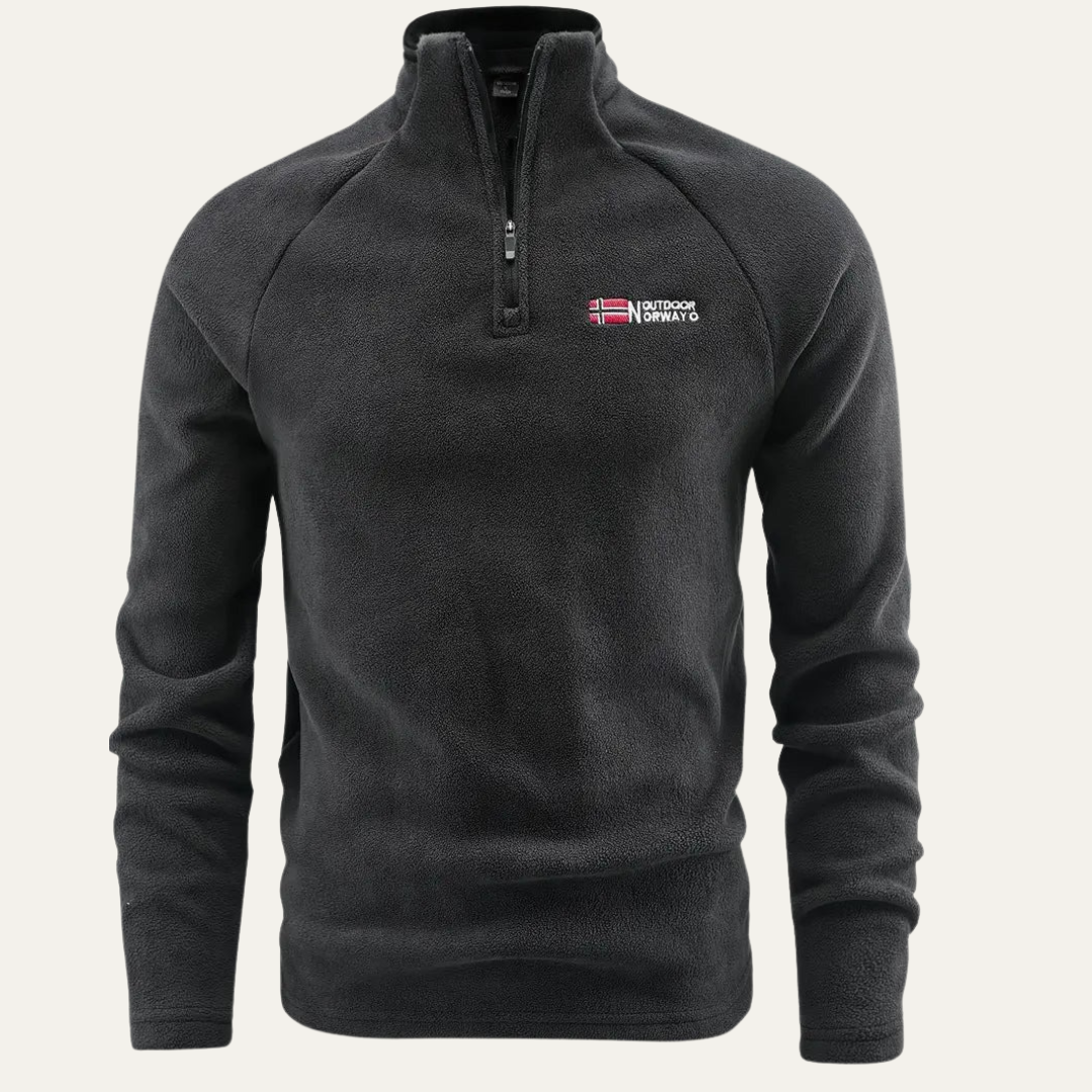 VogeLuxe | Men’s Cozy Fleece Quarter-Zip Pullover