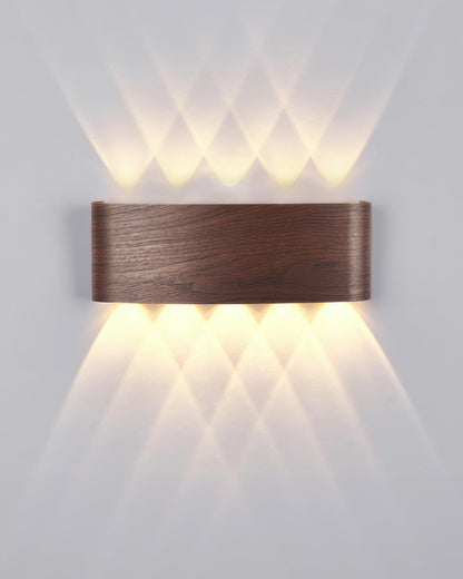 Rustic Wooden LED Outdoor Wall Light Waterproof