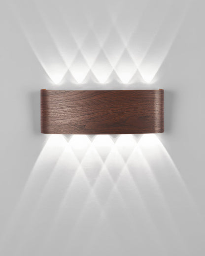 Rustic Wood LED Outdoor Wall Light Waterproof