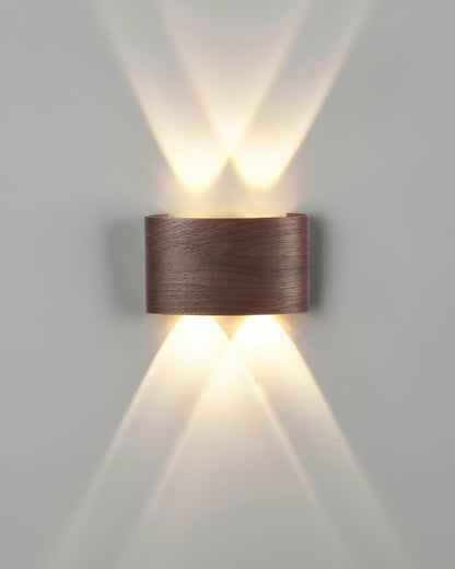 Rustic Wooden LED Outdoor Wall Light Waterproof
