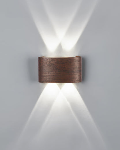 Rustic Wooden LED Outdoor Wall Light Waterproof