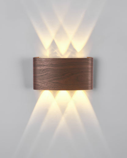 Rustic Wood LED Outdoor Wall Light Waterproof