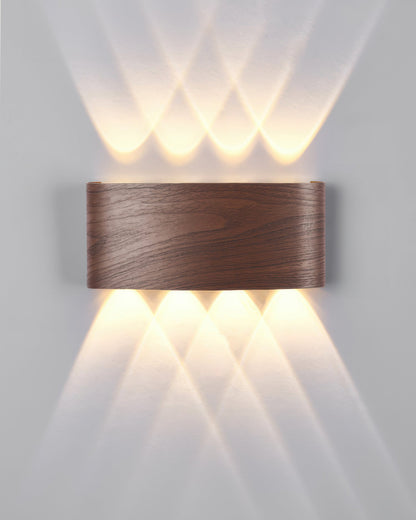 Rustic Wooden LED Outdoor Wall Light Waterproof