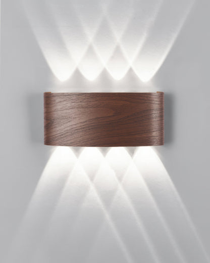 Rustic Wooden LED Outdoor Wall Light Waterproof