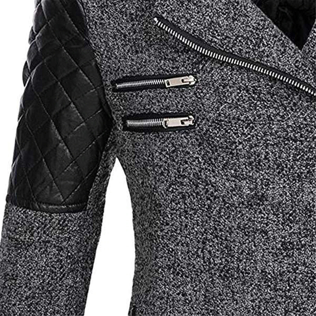 VogeLuxe | Women’s Mid Length Asymmetrical Zip Winter Coat