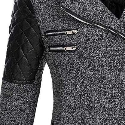 VogeLuxe | Women’s Mid Length Asymmetrical Zip Winter Coat