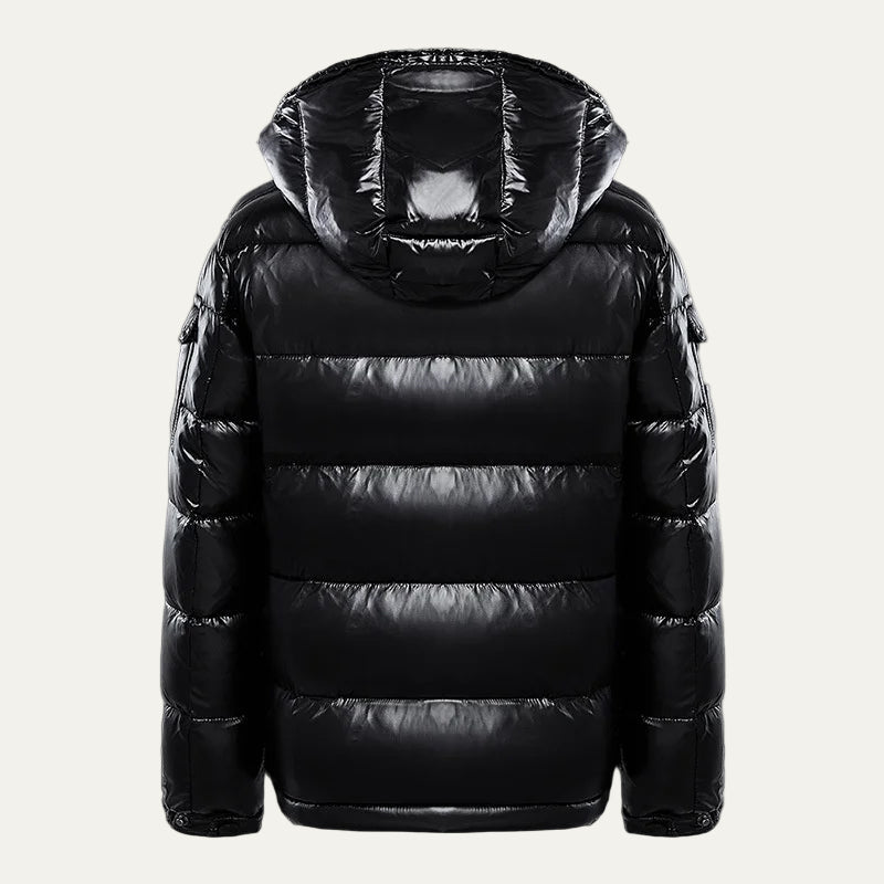VogeLuxe | Men’s Warm Shiny Quilted Hooded Puffer Jacket