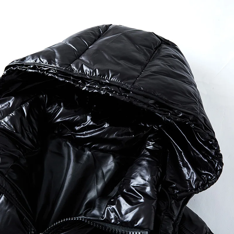 VogeLuxe | Men’s Warm Shiny Quilted Hooded Puffer Jacket