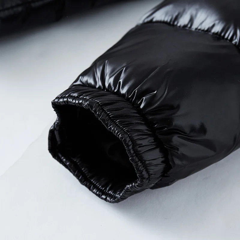 VogeLuxe | Men’s Warm Shiny Quilted Hooded Puffer Jacket