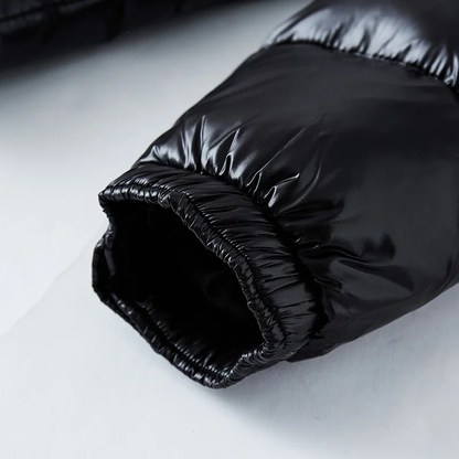 VogeLuxe | Men’s Warm Shiny Quilted Hooded Puffer Jacket