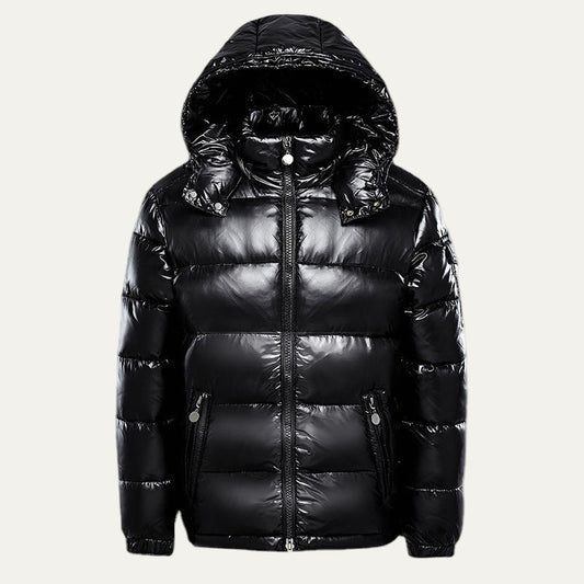 VogeLuxe | Men’s Warm Shiny Quilted Hooded Puffer Jacket