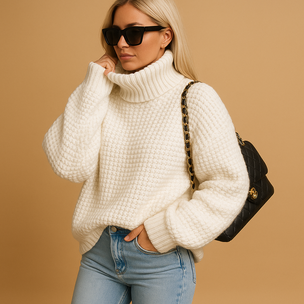 Cozy Women's Knitted Sweater - VogeLuxe