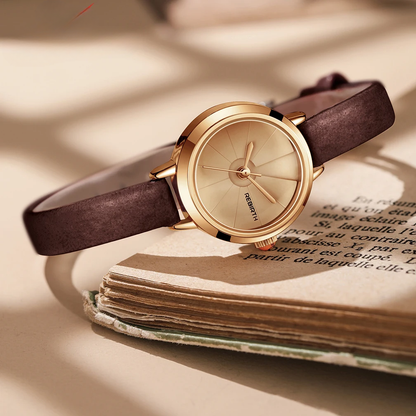 Classic Small Leather Watch for Ladies - VogeLuxe