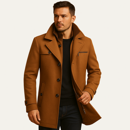 VogeLuxe | Men’s Winter Full Length Hooded Puffer Coat