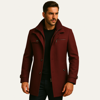 VogeLuxe | Men’s Winter Full Length Hooded Puffer Coat