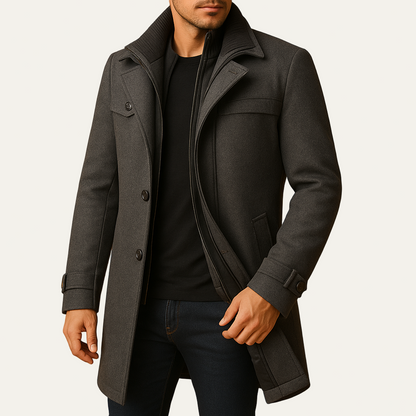 VogeLuxe | Men’s Winter Full Length Hooded Puffer Coat