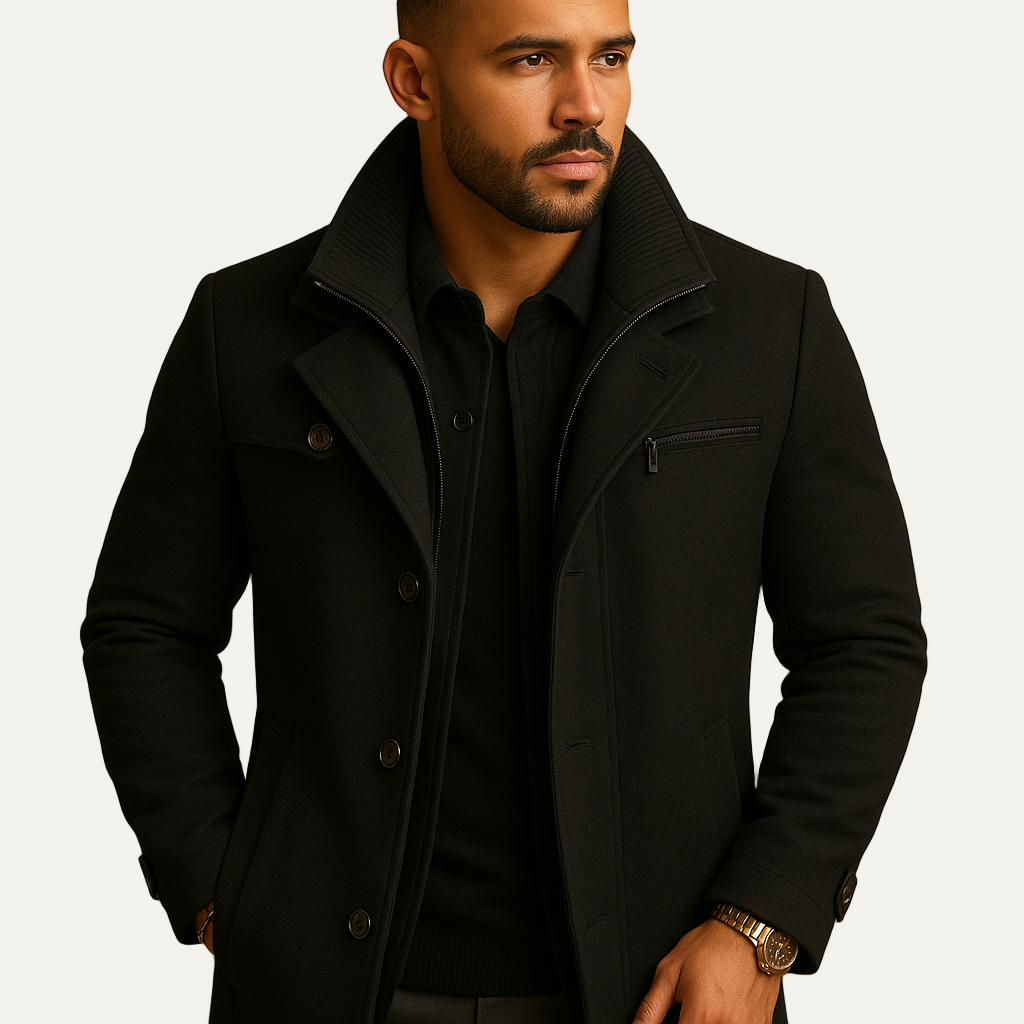 VogeLuxe | Men’s Winter Full Length Hooded Puffer Coat