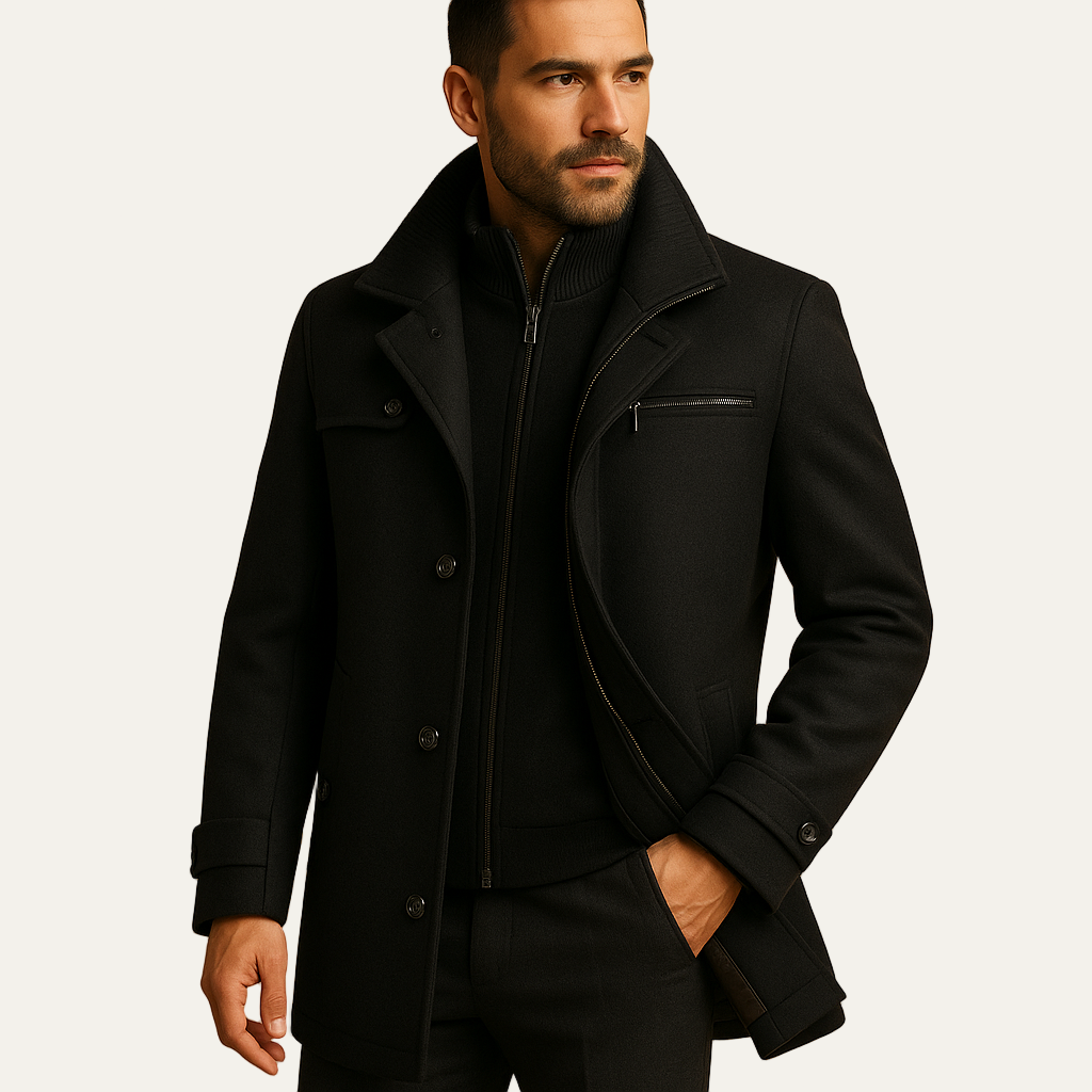 VogeLuxe | Men’s Winter Full Length Hooded Puffer Coat