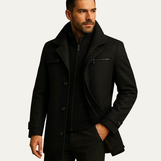 VogeLuxe | Men’s Winter Full Length Hooded Puffer Coat