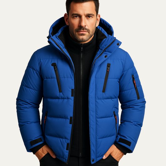 VogeLuxe | Men’s Wool Car Coat with Quilted Inner Vest