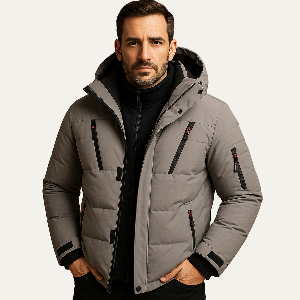 VogeLuxe | Men’s Wool Car Coat with Quilted Inner Vest