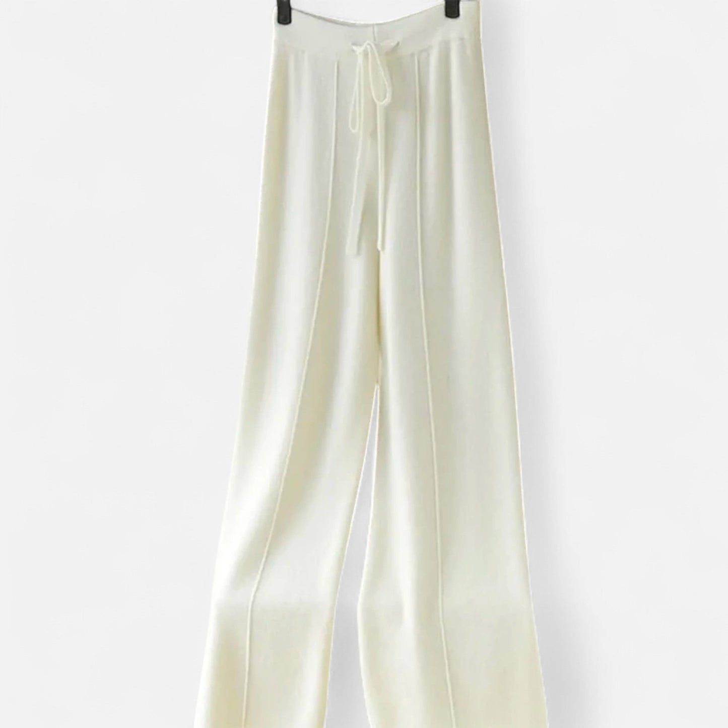 Soft Wool Wide Leg Knit Pants for Women