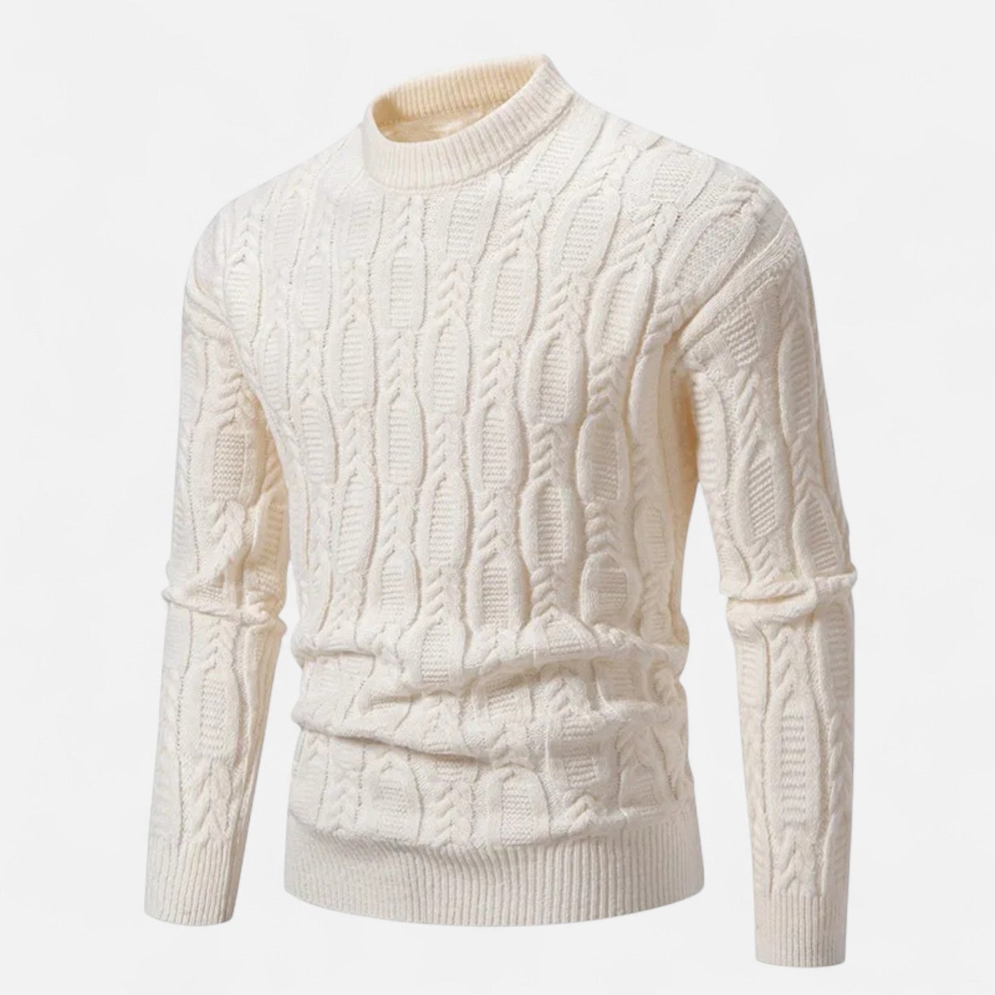 Men's Traditional Crew Neck Knitted Sweater - VogeLuxe