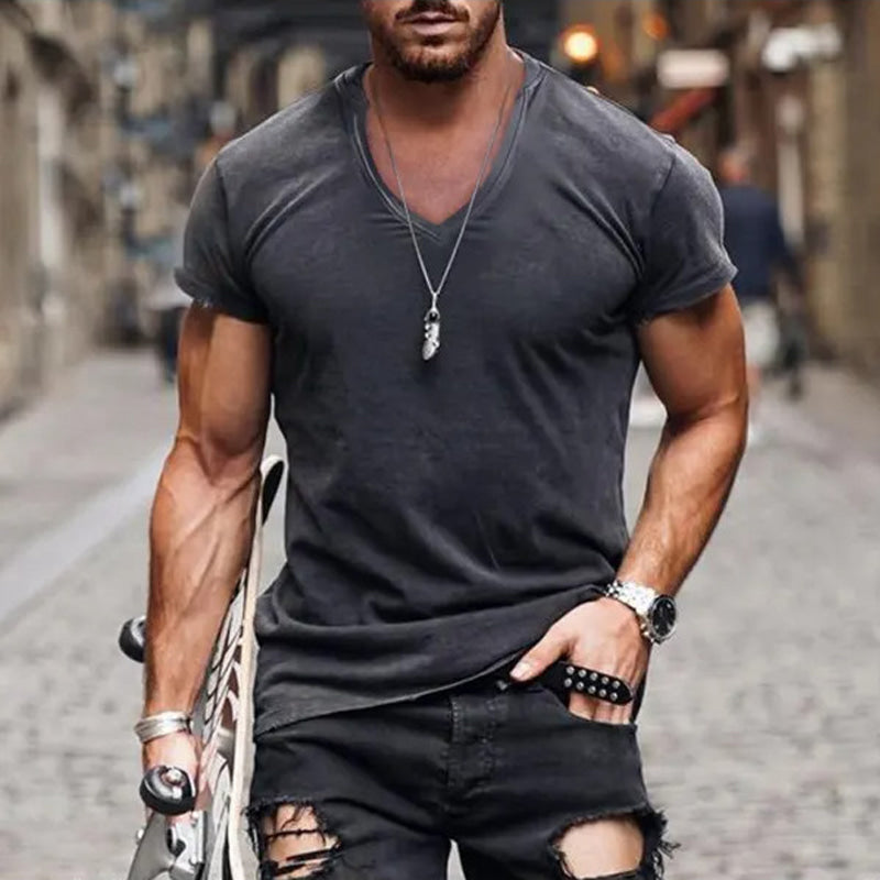 Breathable Casual Mens Summer Tee Shirt
