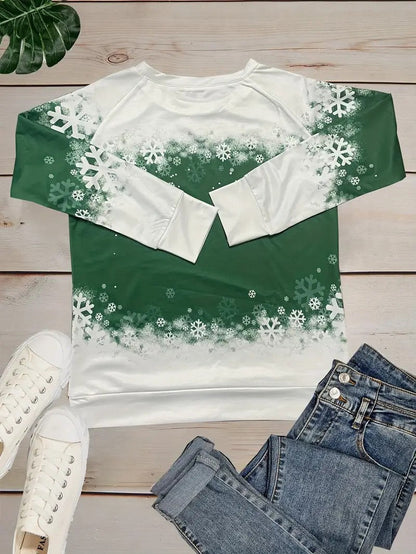 VogeLuxe | Women’s Holiday Cat Graphic Crewneck Sweatshirt