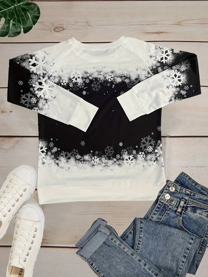 VogeLuxe | Women’s Holiday Cat Graphic Crewneck Sweatshirt