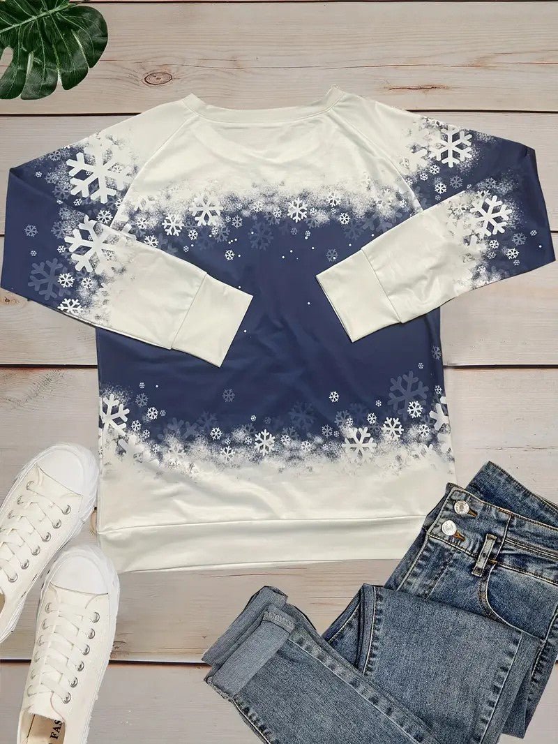 VogeLuxe | Women’s Holiday Cat Graphic Crewneck Sweatshirt