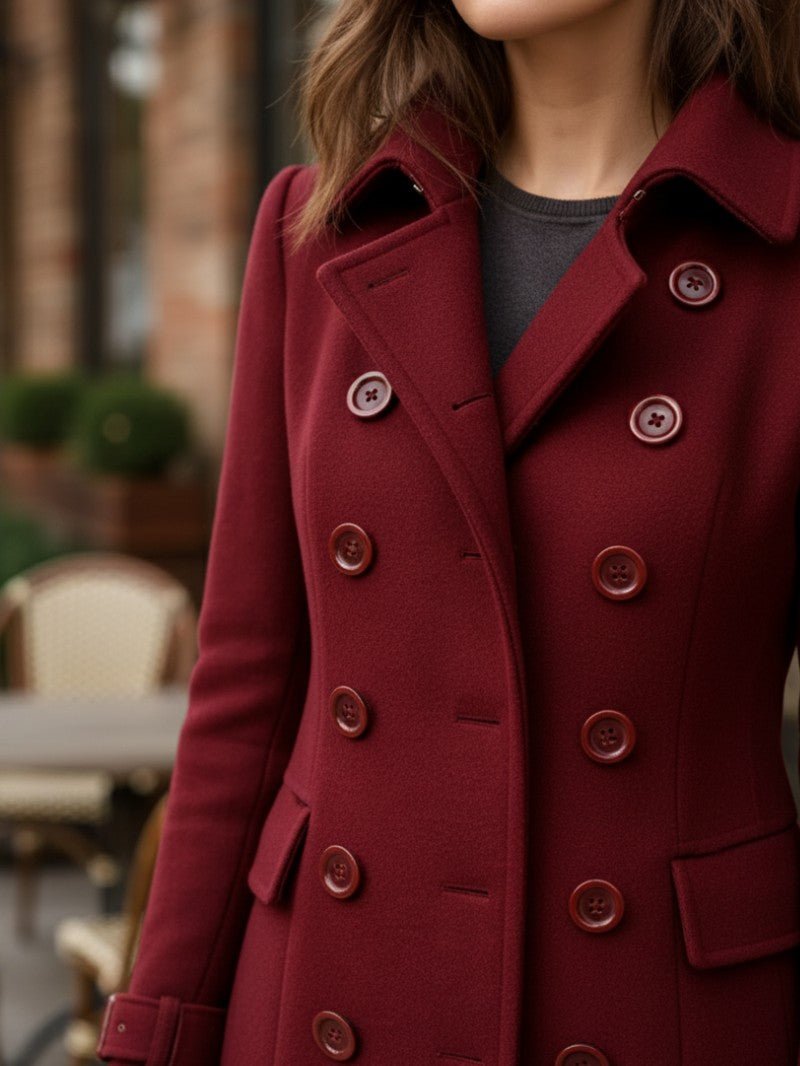 VogeLuxe | Women’s Tailored Double Breasted Pea Coat