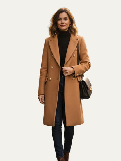 VogeLuxe | Women’s Double Breasted Tailored Wool Coat