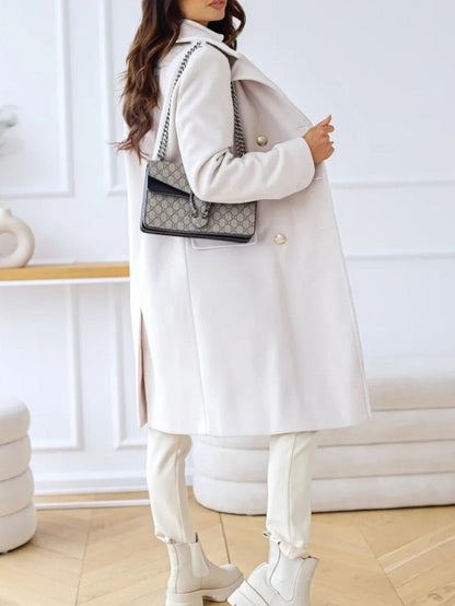VogeLuxe | Women’s Double Breasted Wool Style Overcoat