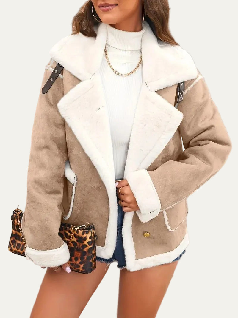 VogeLuxe | Women’s Aviator Faux Shearling Jacket