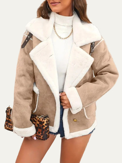 VogeLuxe | Women’s Aviator Faux Shearling Jacket