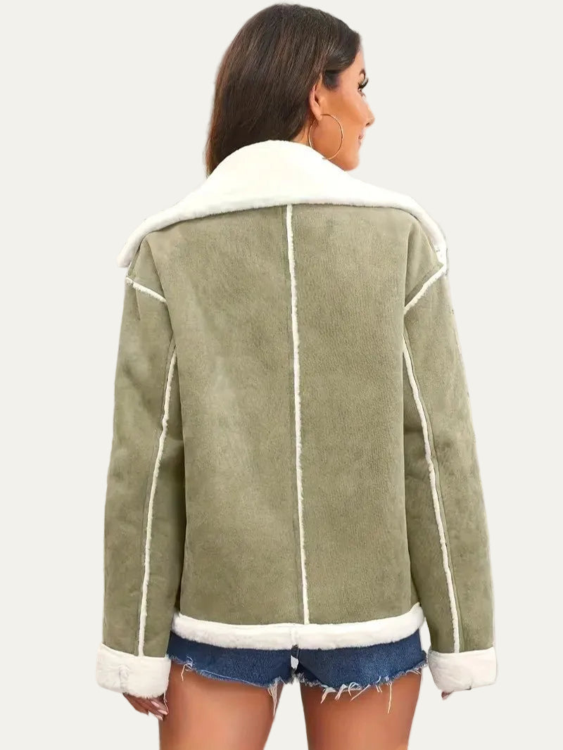 VogeLuxe | Women’s Aviator Faux Shearling Jacket