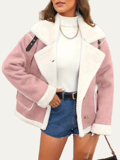 VogeLuxe | Women’s Aviator Faux Shearling Jacket