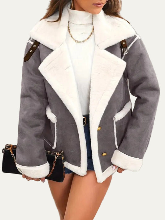 VogeLuxe | Women’s Aviator Faux Shearling Jacket