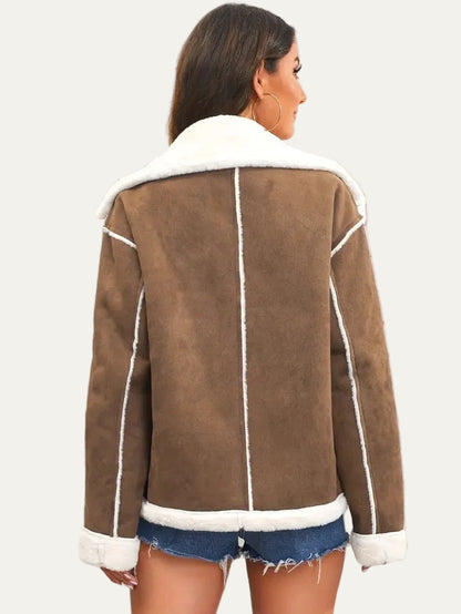 VogeLuxe | Women’s Aviator Faux Shearling Jacket