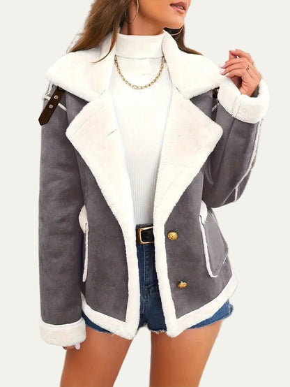 VogeLuxe | Women’s Aviator Faux Shearling Jacket