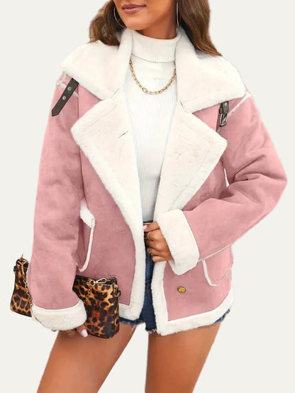 VogeLuxe | Women’s Aviator Faux Shearling Jacket